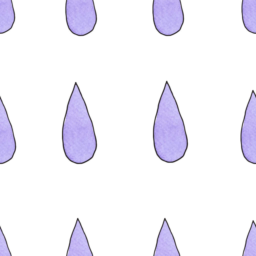 Cartoon Water Drop Transparent - Lavender (1024x1024), Png Download