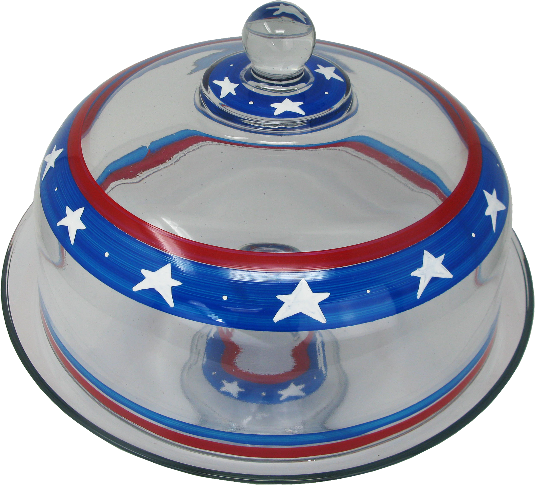 Stars/stripes Cake Dome Patriotic Collection - Ceramic (2200x2200), Png Download