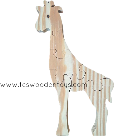 Wp121 Chunky Wooden Cutout Zoo Safari Animal Giraffe - Giraffe (640x480), Png Download