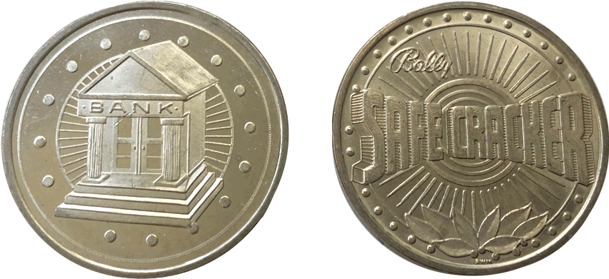 Safe Cracker Silver "bank Vault" Token - Circle (873x403), Png Download