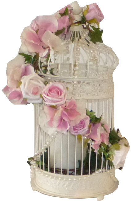 Bird Cage With Flower Garland - Cage (729x729), Png Download