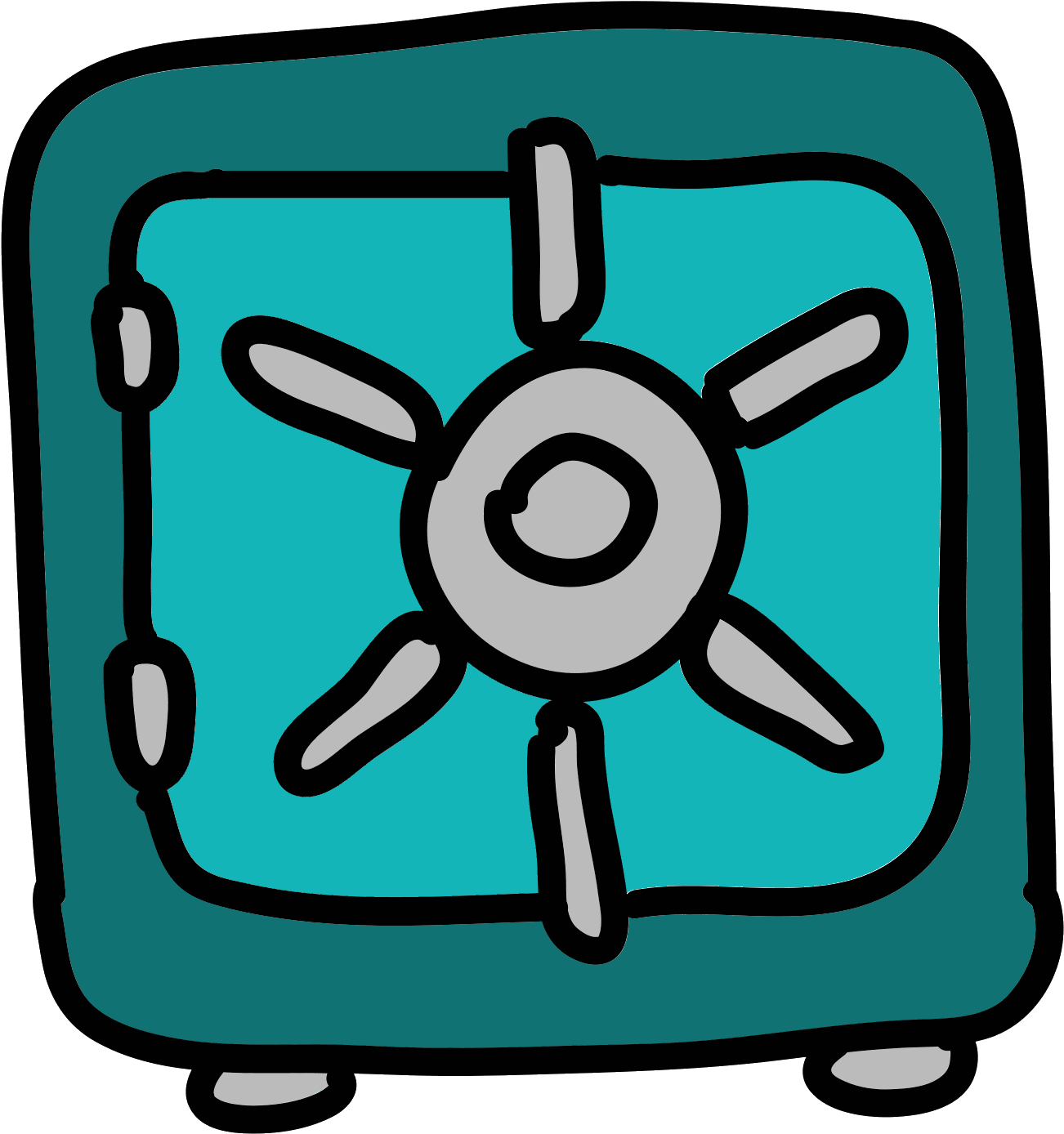 There Is A Safe Shape With A Square And A Circle In (1600x1600), Png Download