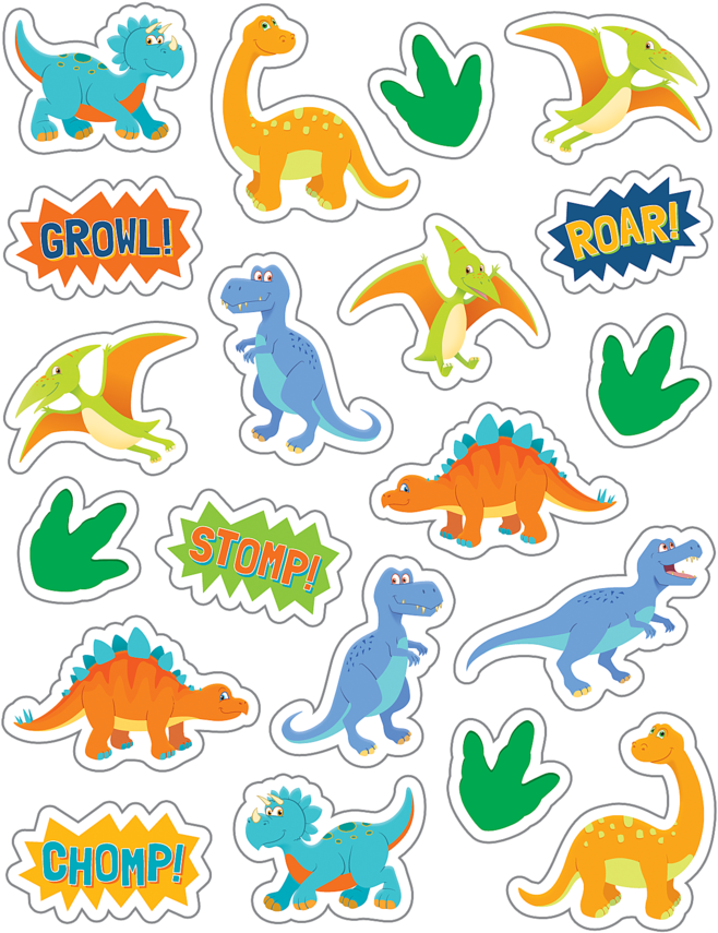 Teacher Created Resources Safari Animals Stickers 5468 - Free Dinosaur Stickers (900x900), Png Download