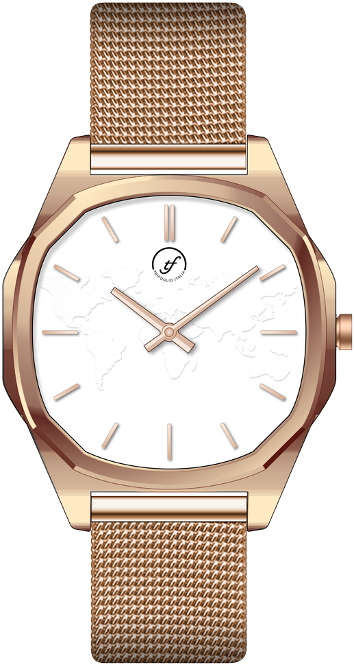Trifoglio Voyager Quartz Watch Vy000rgwh White Water - Quartz Clock (678x1280), Png Download