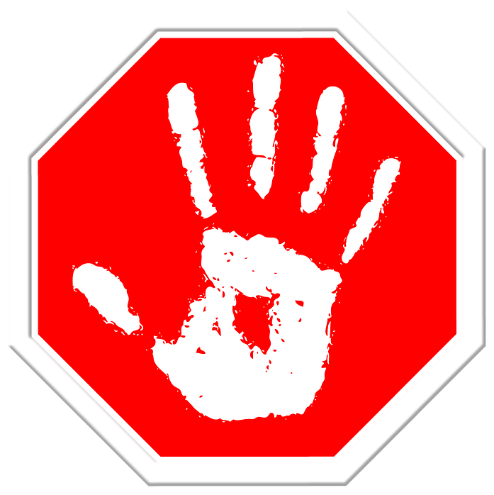 Stop, Hand, Finger, Containin - Stopp Hånd (720x720), Png Download