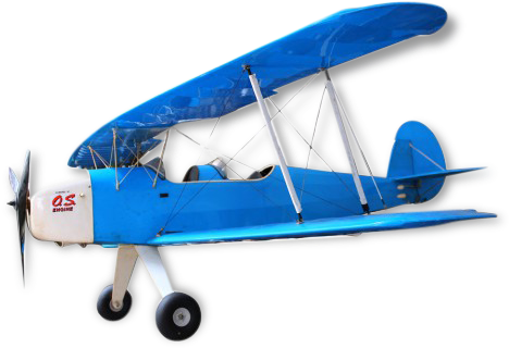 Wide Blue Vintage Biplane Airplane Model - Stampe Sv.4 (640x425), Png Download
