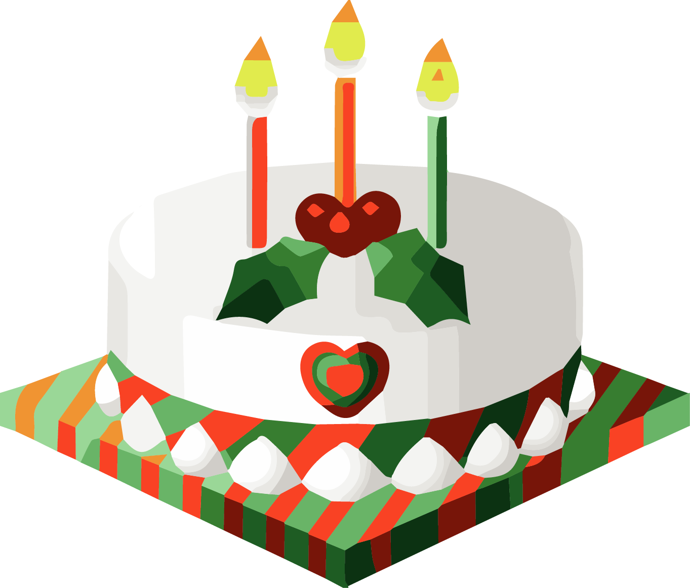 Christmas Birthday Clip Art - Christmas Cake Clip Art Free (1363x1162), Png Download