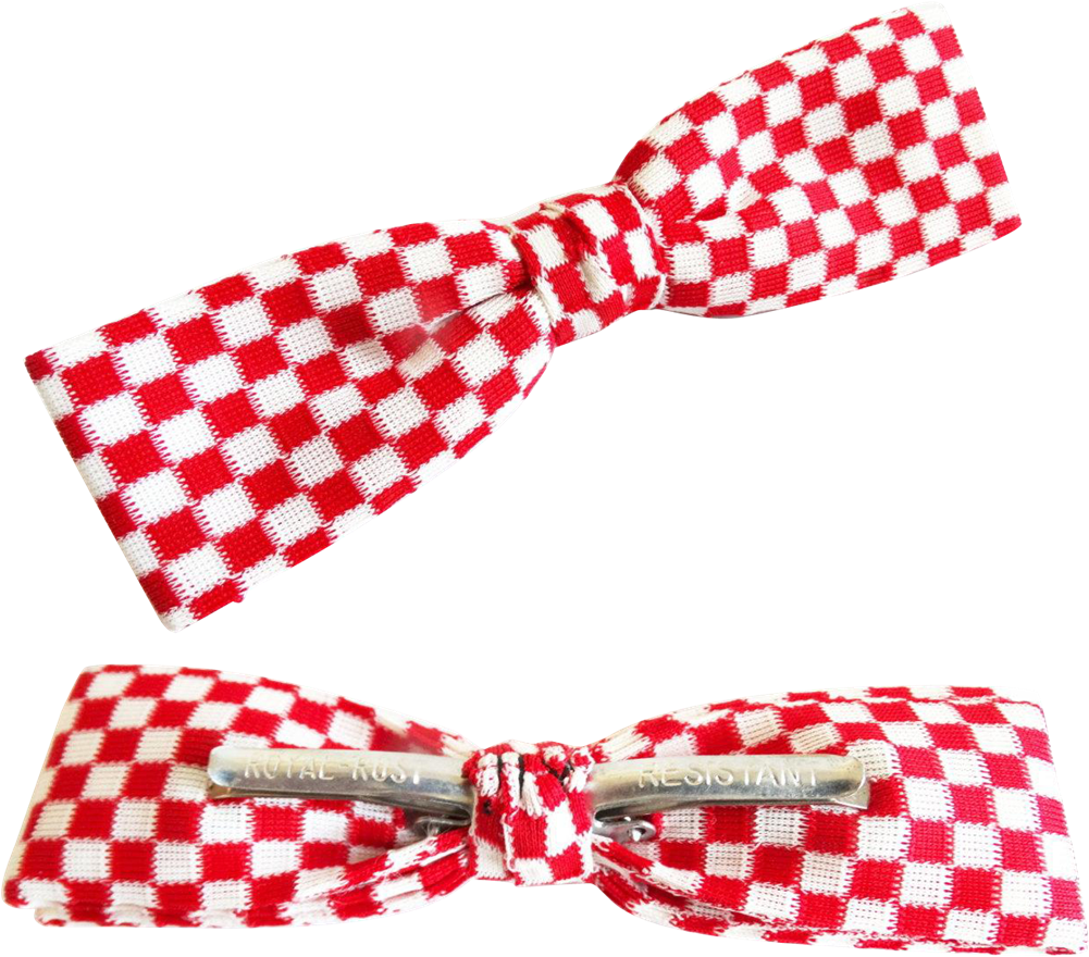 Vintage Men's Bow Tie Red White Royal Rust Resistant - Checked T Shirt (1000x1000), Png Download