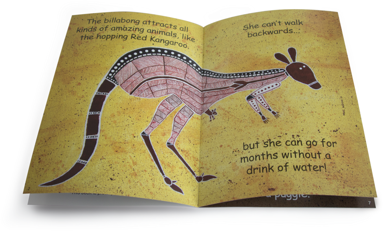 Animals Around The Billabong Educational Big Book Example - Kangaroo (1920x1282), Png Download