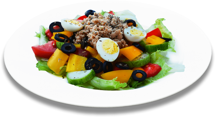 Salad With Vegetables And Tuna - Fruit Salad (866x650), Png Download