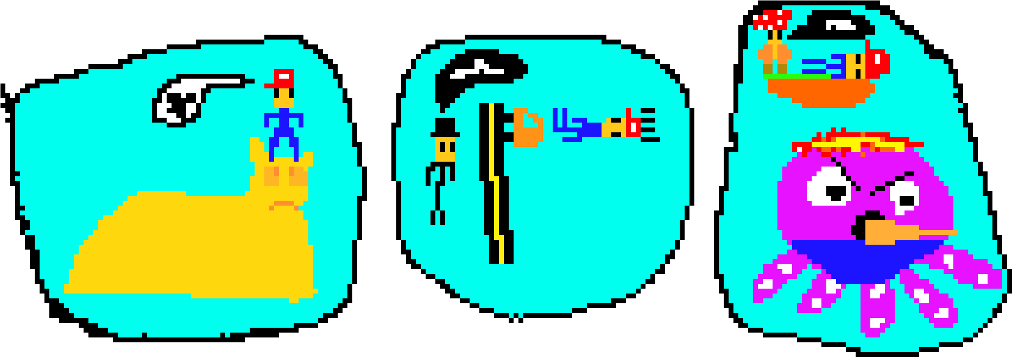 Super Mario Oddysey Secret Sayings Locations - Made Up Pokemon (2190x790), Png Download