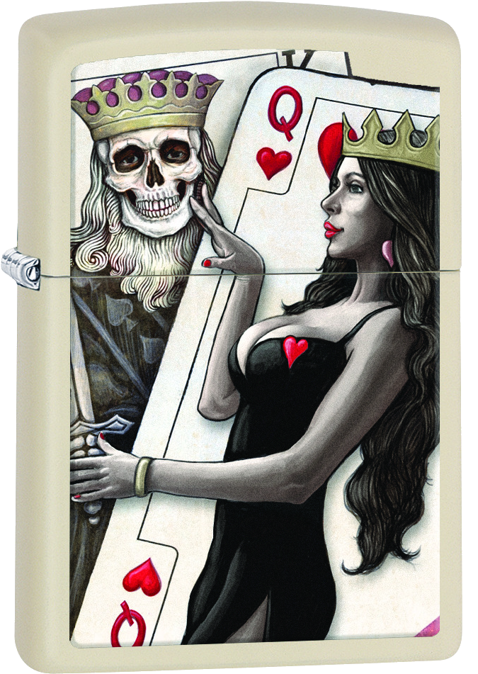 #29393 Skull King Queen Beauty - King And Queen Art (713x1011), Png Download