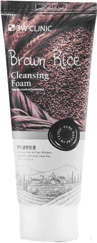 3w Clinic Cleansing Foam- Brown Rice (1000x1000), Png Download