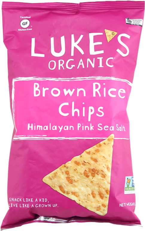 Picture Of Luke's Brown Rice Chips - Luke's Organic Brown Rice Chips (518x800), Png Download