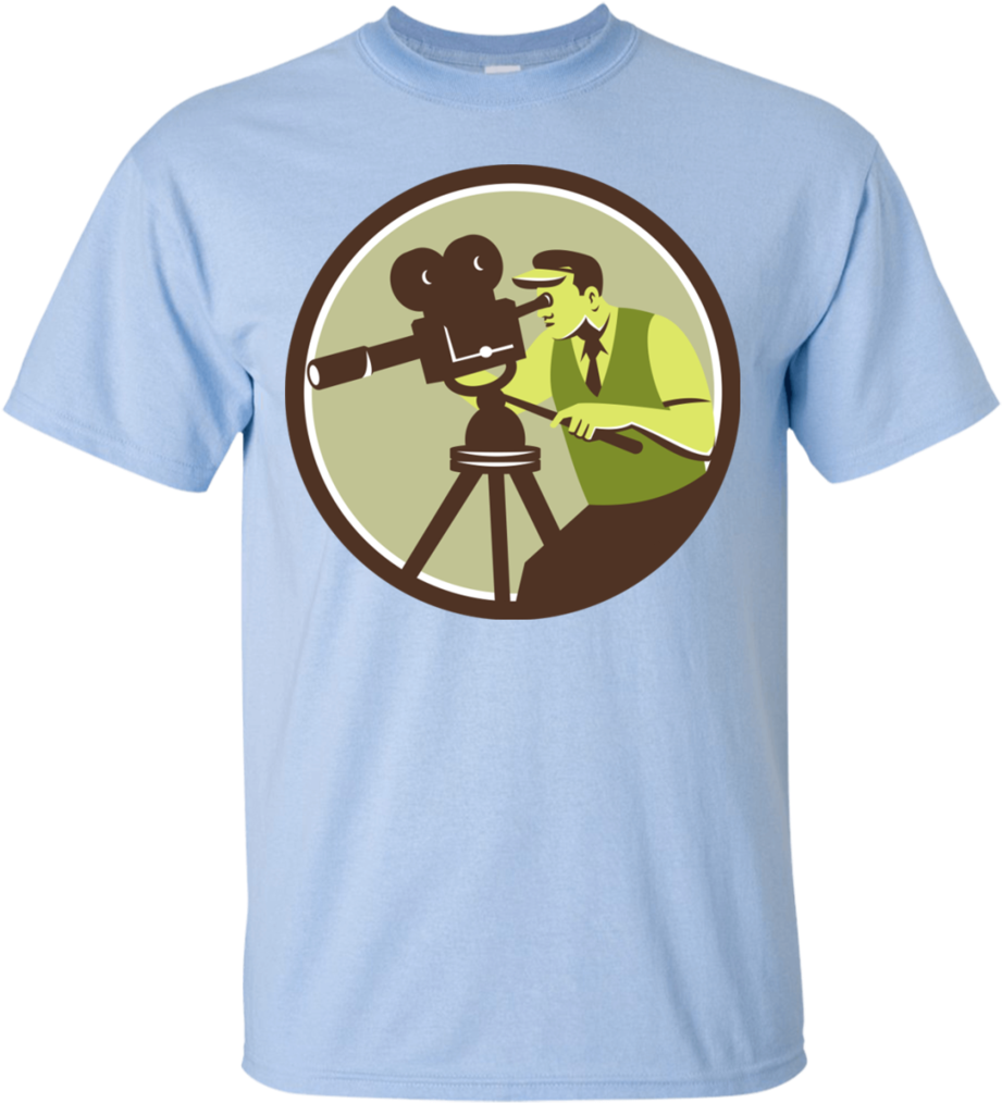 Cameraman Director Vintage Camera Retro T-shirt - Shirt (1024x1024), Png Download