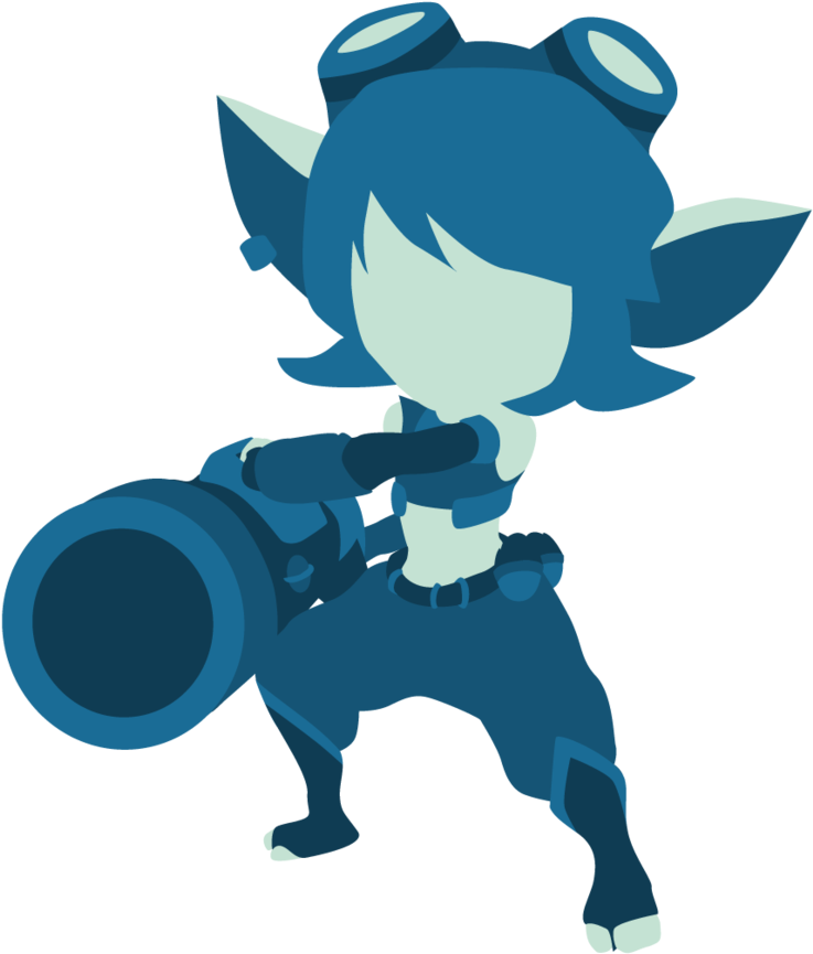 Tristana From Lol (blue) By Cakesake - League Of Legends Character Vector (774x1032), Png Download