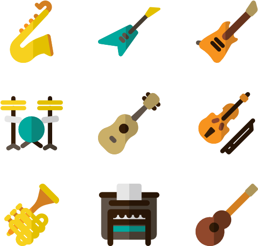 Musical Instrument Icons 2,752 Vector Icons - Music Instrument Vector Png (600x564), Png Download