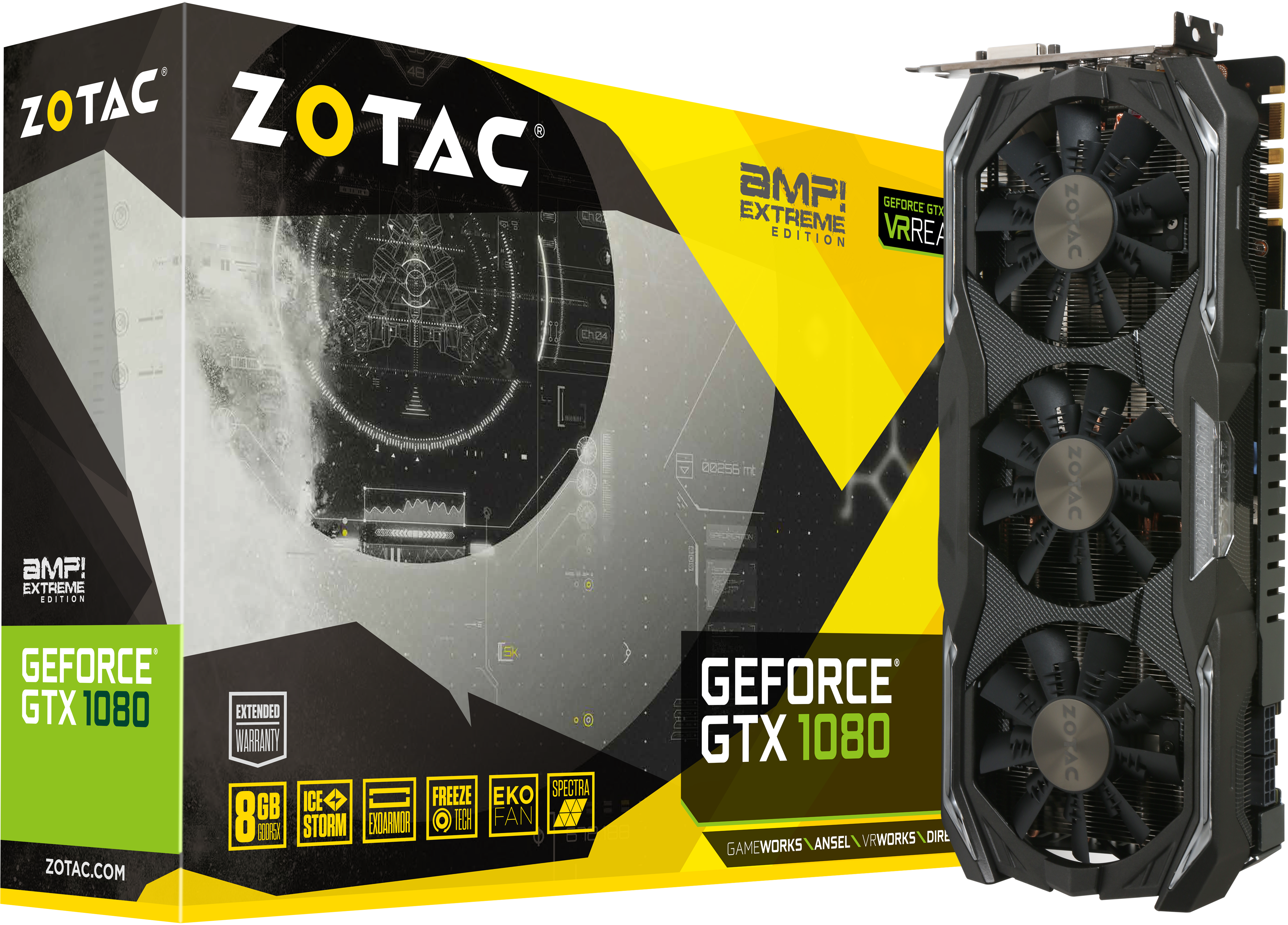 The Most Identifiable Feature Of Our Graphics Card - Gtx 1080 Amp Extreme (4961x3425), Png Download