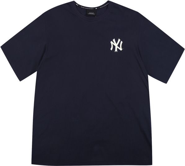 New York Yankees Logo Point Over Fit Basic Short Sleeve - Black Tshirts (750x750), Png Download