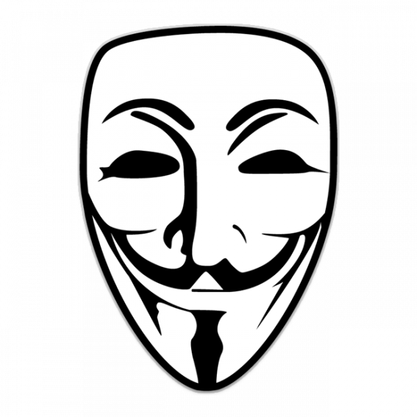 Guy Fawkes Png - Anonymous Mask Png (600x600), Png Download