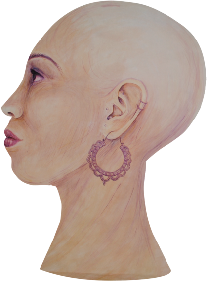 01 Head Face Left-01 - Bust (1000x732), Png Download