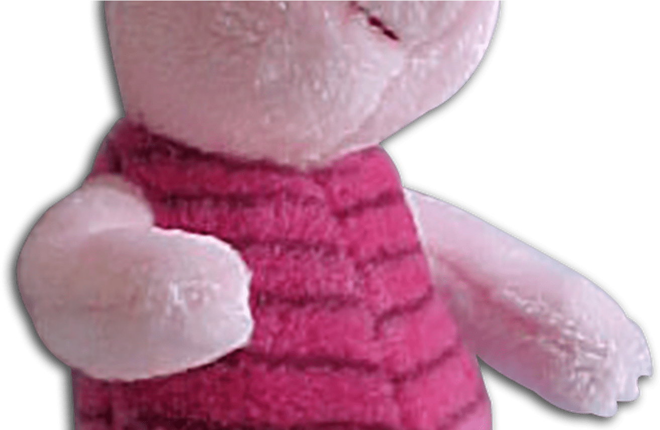 Large Plush Piglet Winnie The Pooh Disney Stuffed Animal - Teddy Bear (1368x855), Png Download
