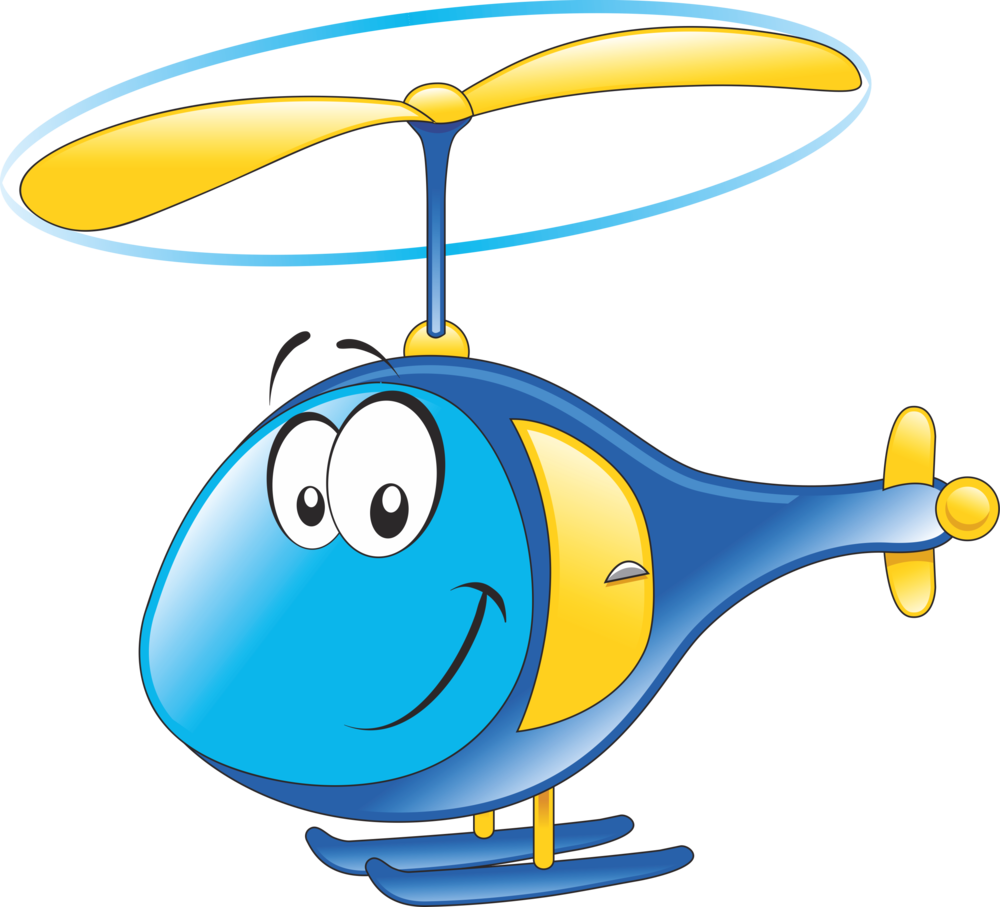Helicopter - Medio De Transporte Aereo Animado (1000x907), Png Download
