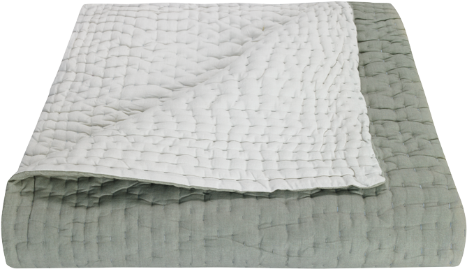 Grey & White Reversable Baby Quilt - Mattress (750x750), Png Download