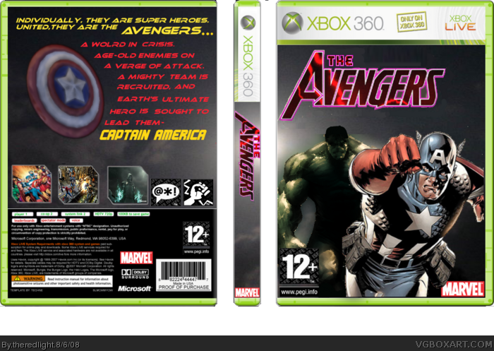The Avengers Box Art Cover - Avengers Xbox 360 (700x497), Png Download
