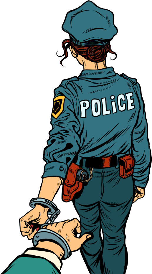 Mq Sticker - Pop Art Police Woman (1024x1024), Png Download