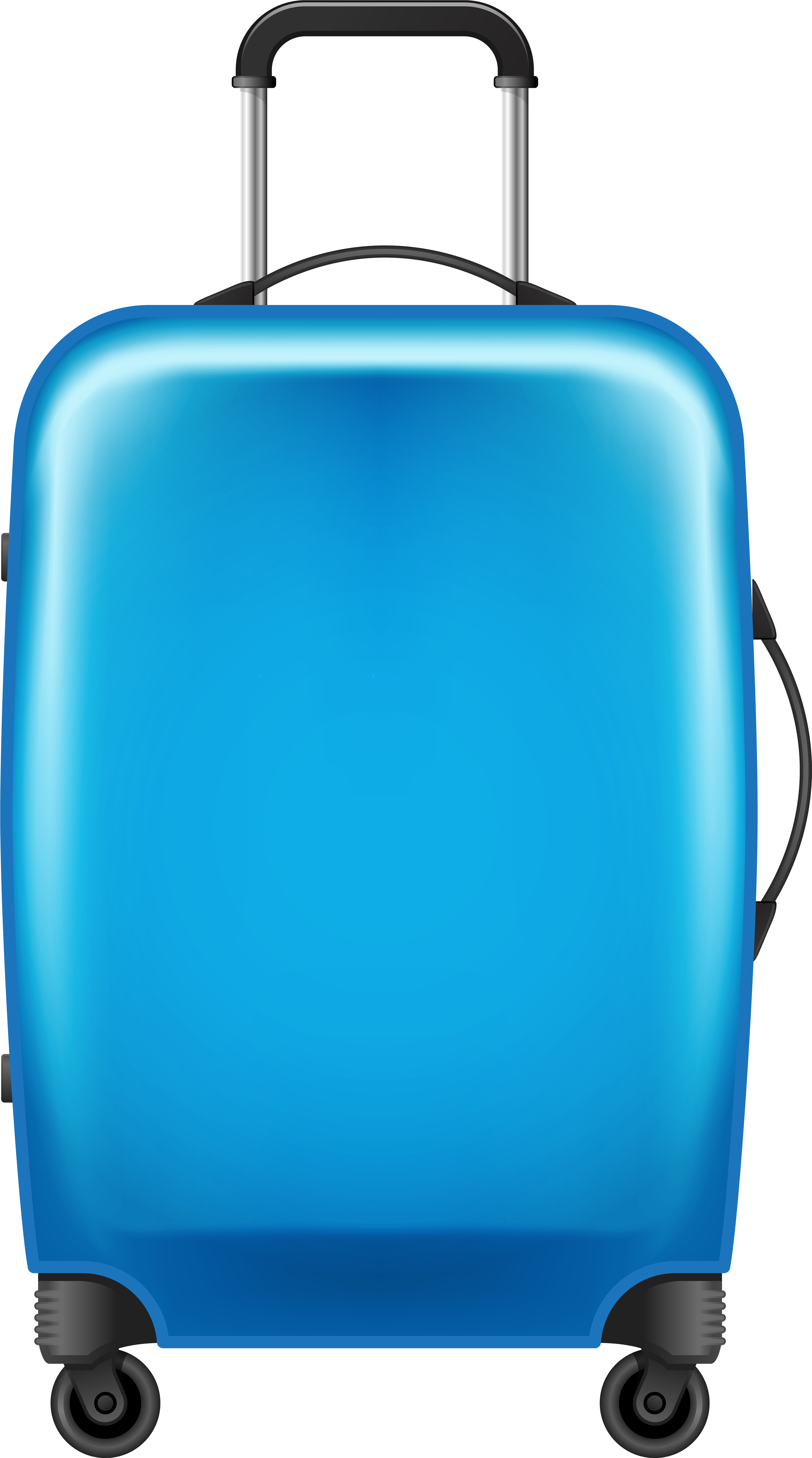 Download Blue Trolley Suitcase Clipart Png Photo - Baggage (481x848), Png Download