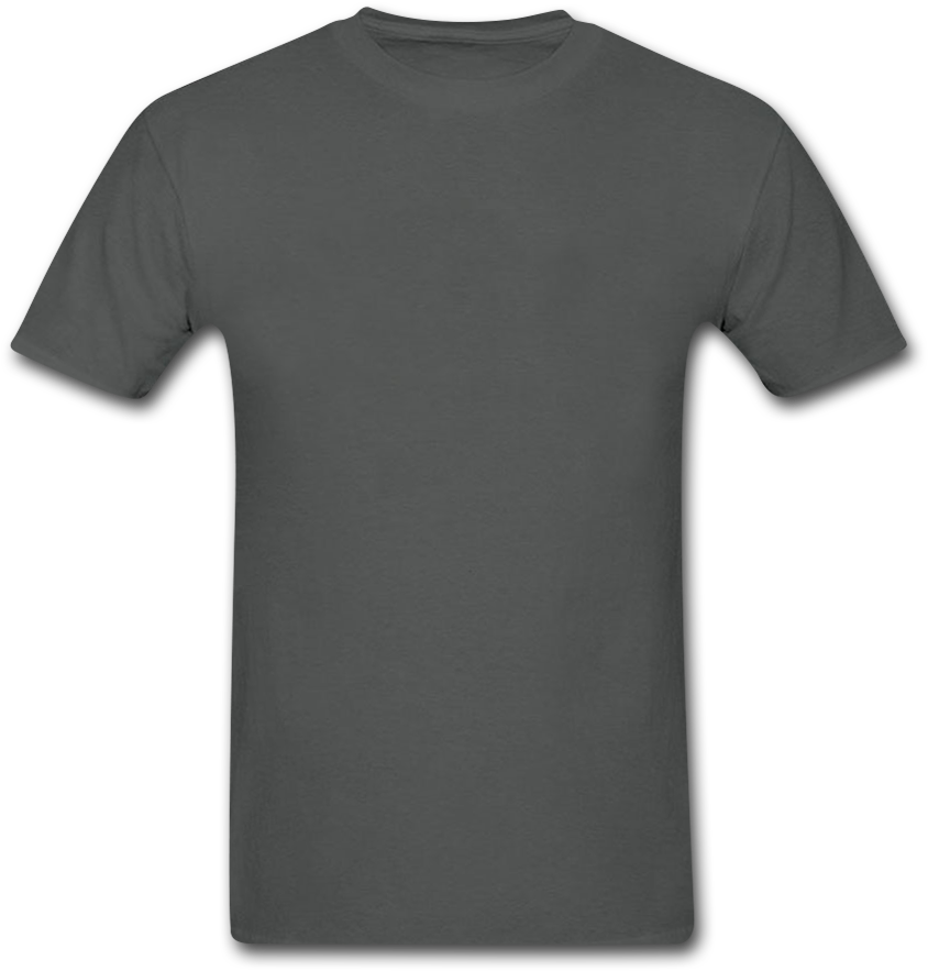 Grey Round Neck T-shirt - T Shirt Template Green Gildan (1000x1000), Png Download