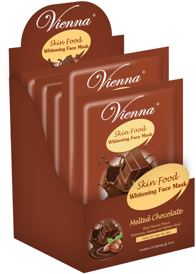 Vienna Skin Food Whitening Face Mask - Chocolate (700x1026), Png Download