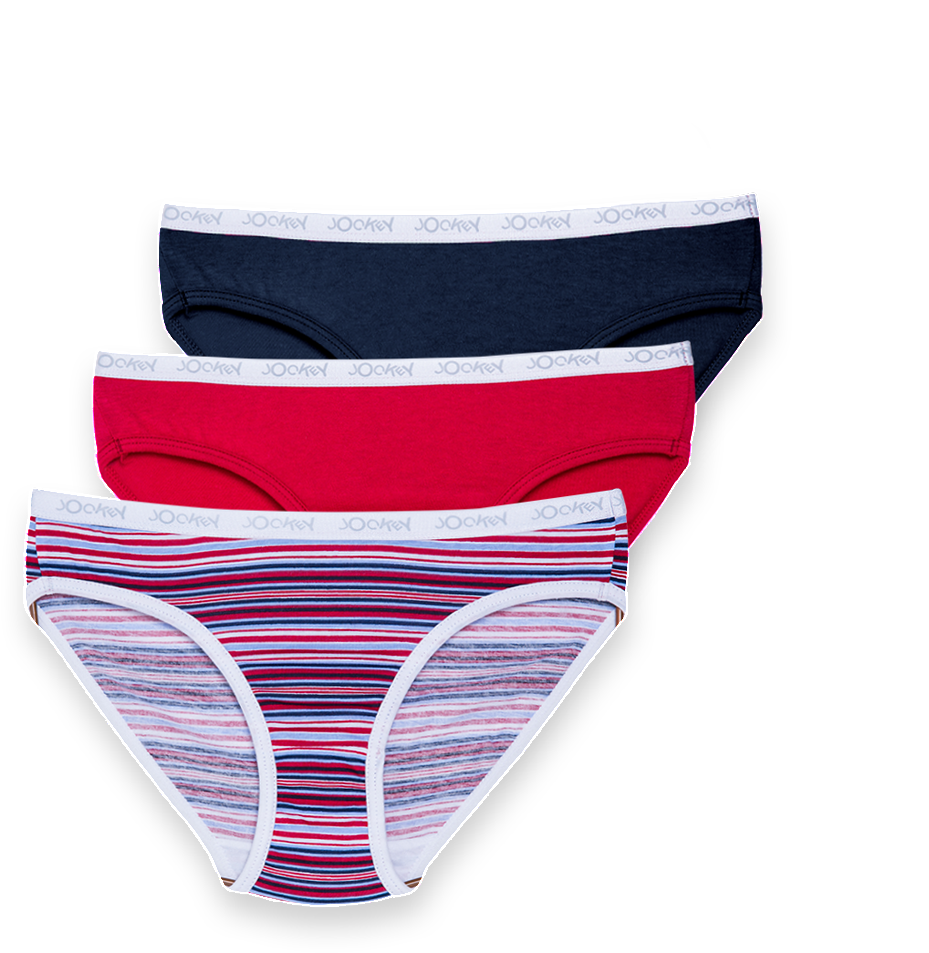 3 Pack Girls Printed Cotton French Cut - Panties (1000x1000), Png Download