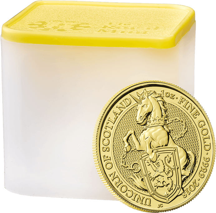 The Queen's Beasts 2018 The Unicorn 1 Oz Gold Ten Coin - The Queen's Beasts (696x696), Png Download