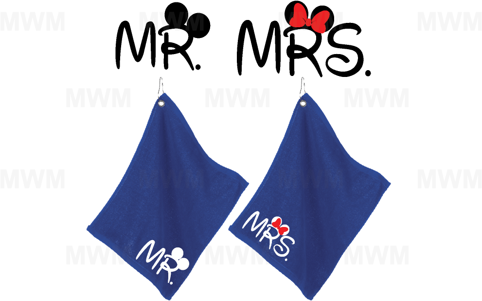 Matching Couple Royal Blue Super Soft Velour Towels - Mickey Mouse (1013x697), Png Download