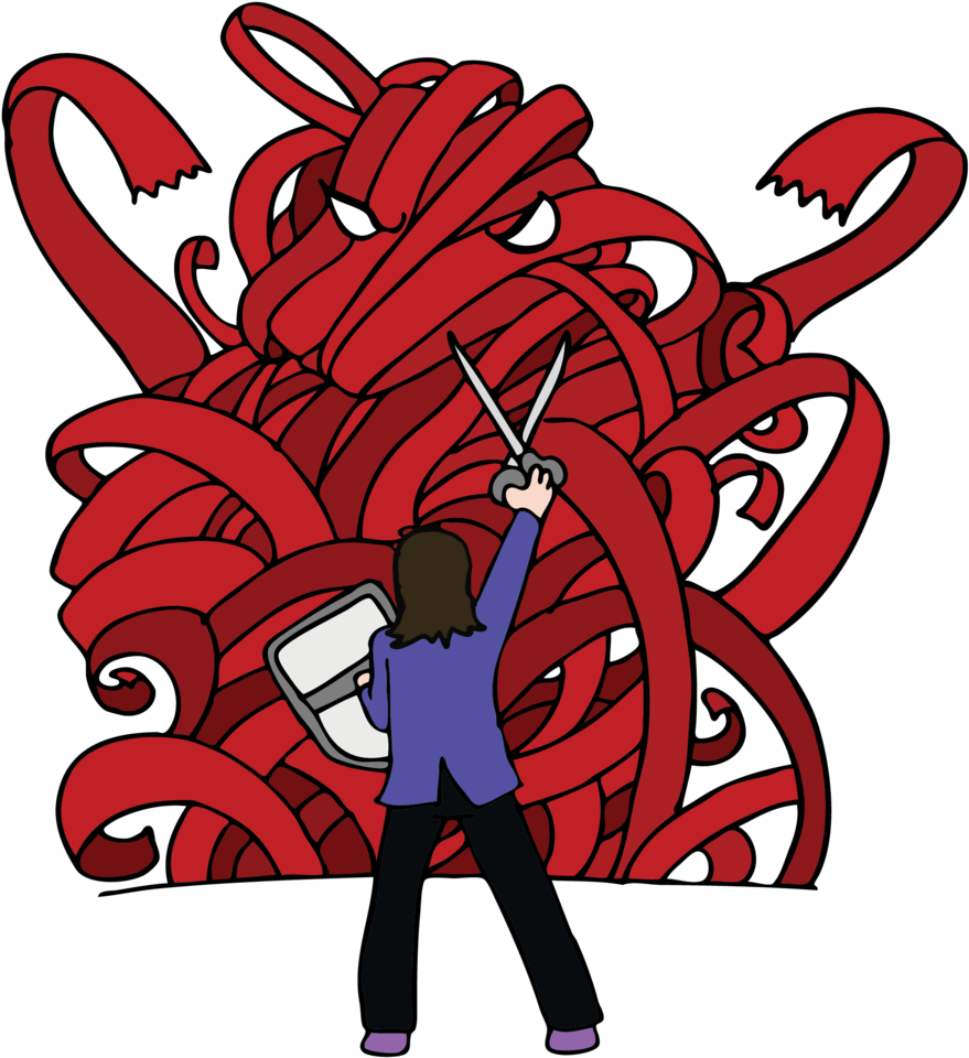 Red Tape Monster - Illustration (1000x1000), Png Download