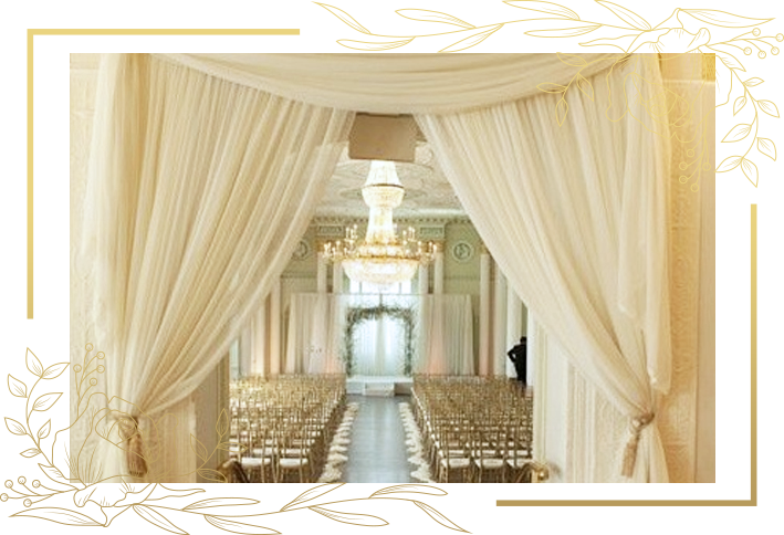Use Accent Lights Or Beautiful Washes Of Color To Provide - Wedding Drapes Church (709x484), Png Download