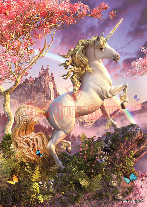 Spring Unicorn Cards By David Penfound - Spring Unicorn (850x850), Png Download