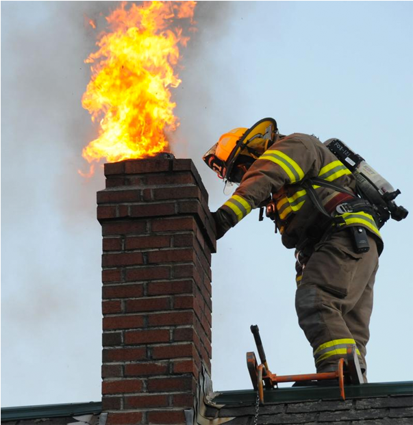 Chimney Fires Can Result From Poor Wood Burning Habits, - Chimney Build Up (1100x620), Png Download