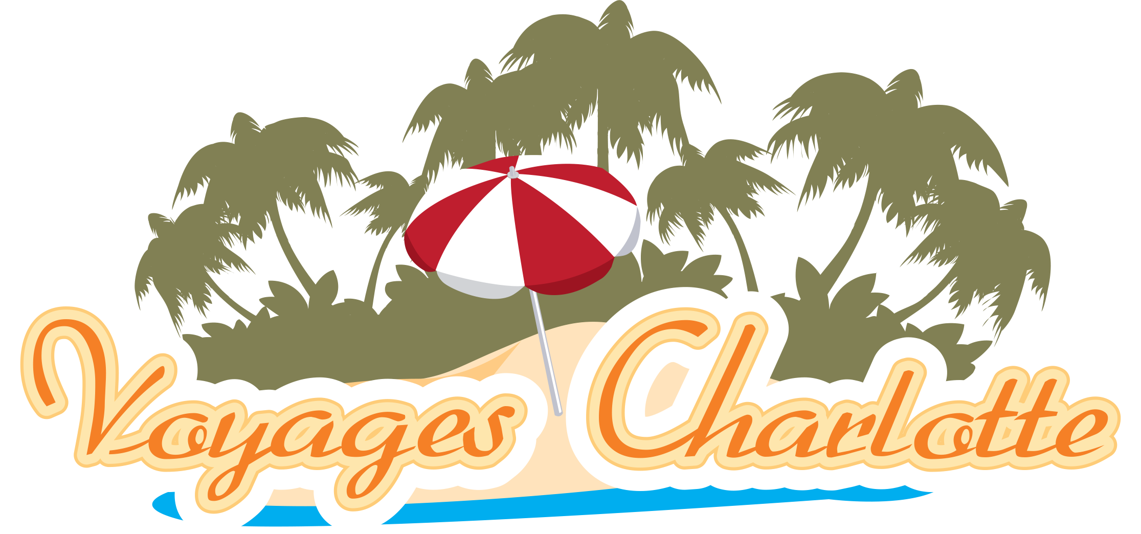 Voyagez Avec Voyages Charlotte - Palm Trees (2231x1044), Png Download