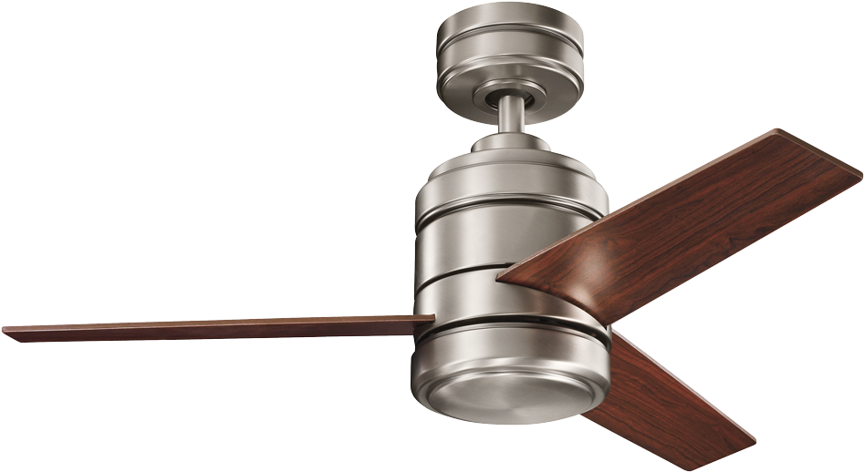 Brown Kichler Fans With Three Swing For Modern - Ceiling Fan (1500x1500), Png Download