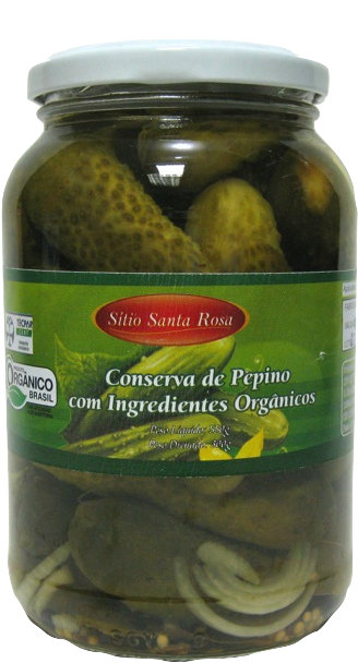Pepino Orgânico Em Conserva Sítio Santa Rosa - Pickled Cucumber (640x640), Png Download