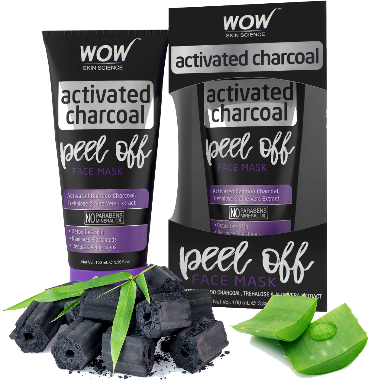 No Parabens, No Mineral Oil Suits All Skin Types Including - Wow Charcoal Face Mask (1217x1268), Png Download