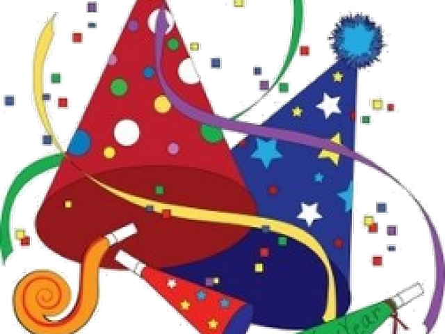 Happy New Year Clipart Hat - Confetti New Year Clipart (640x480), Png Download