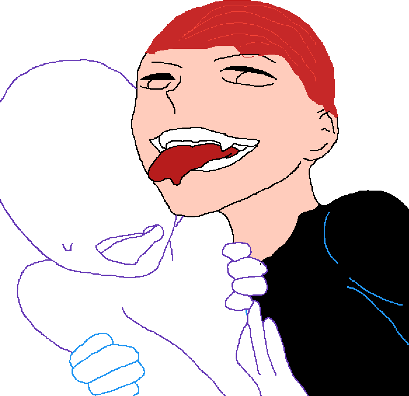 Wow Dan Likes Licking People Xd - Cartoon (1400x1400), Png Download