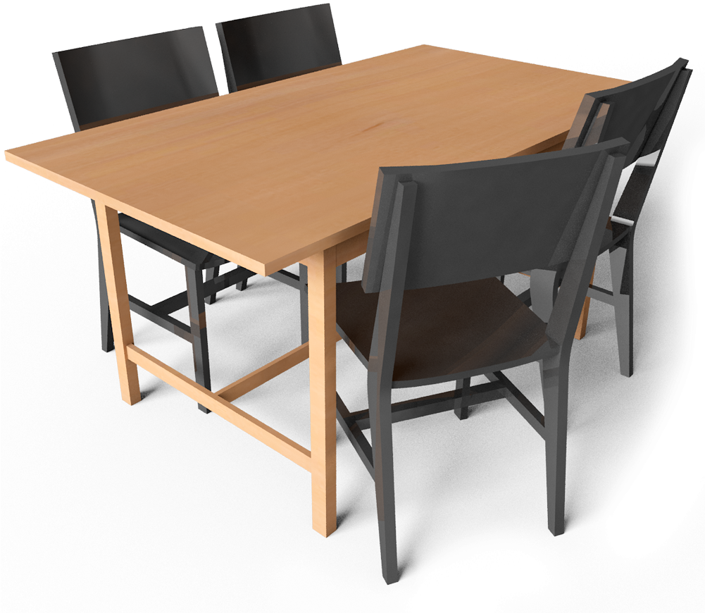 Kitchen & Dining Room Table (1000x907), Png Download