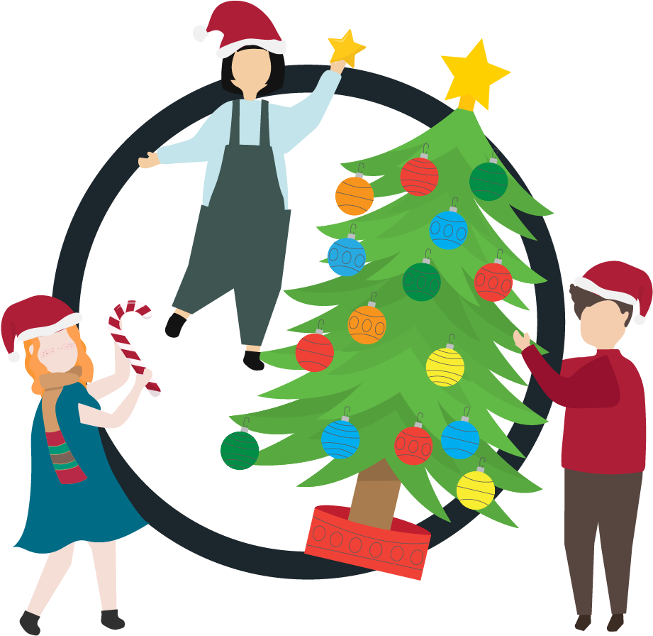 New Year Celebrations With Everyone - Illustration (1000x1000), Png Download