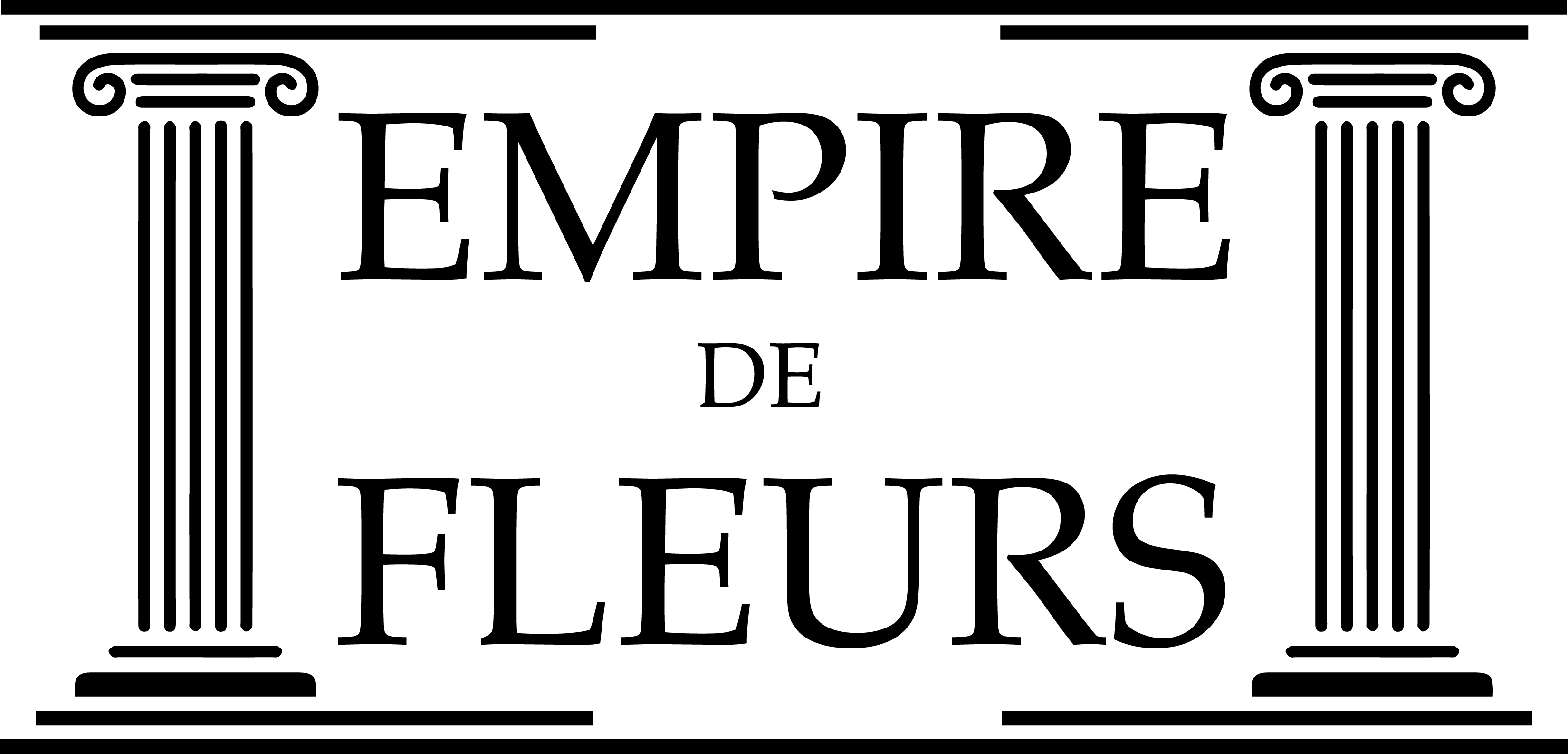 Empire De Fleurs - Monochrome (3300x1586), Png Download