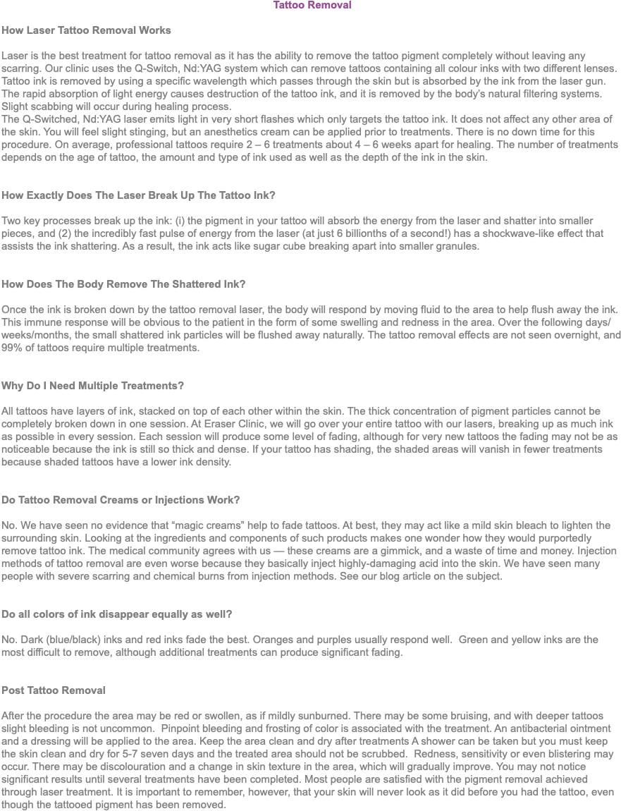 Tattoo Removal How Laser Tattoo Removal Works Laser - Document (884x1206), Png Download